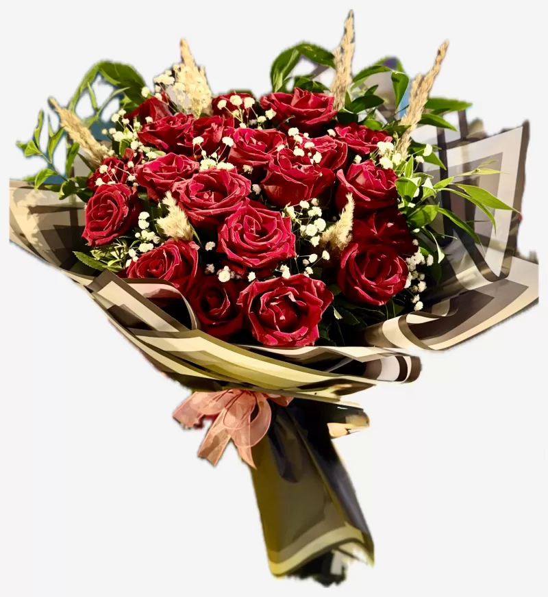 Aşkın Simgesi VIP 25 Kırmızı Gül Buketi 